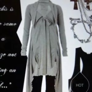 Grey All Saints Tie Cardigan